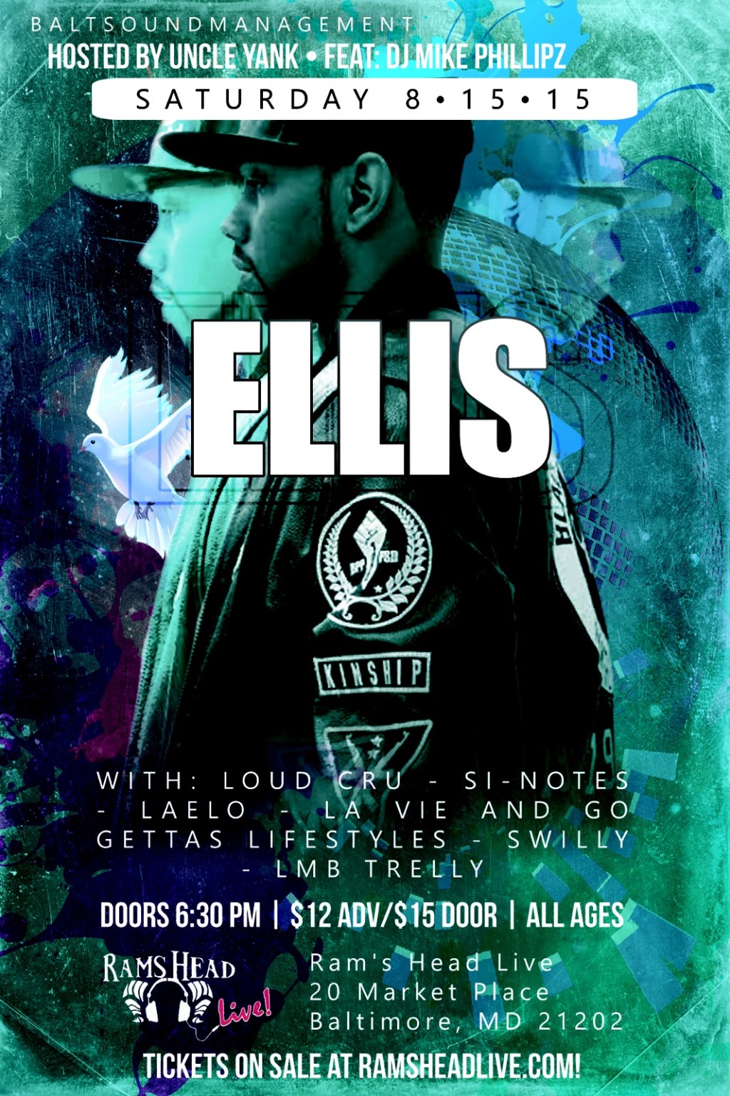 Ellis Performing at Rams Head&nbsp;Live